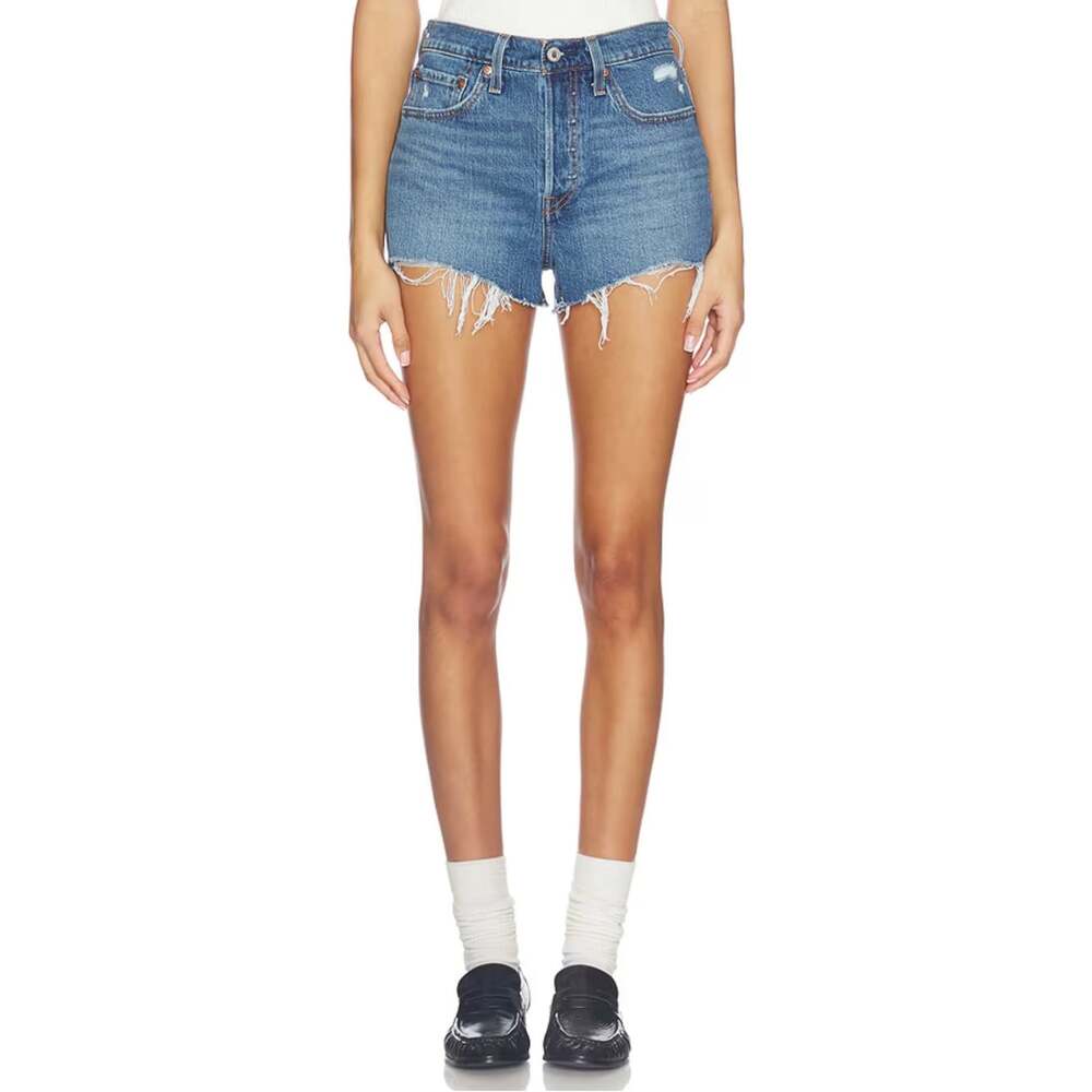 Levi’s 501 Original Denim Shorts Women’s 29 Blue High Rise Cutoff Raw Hem